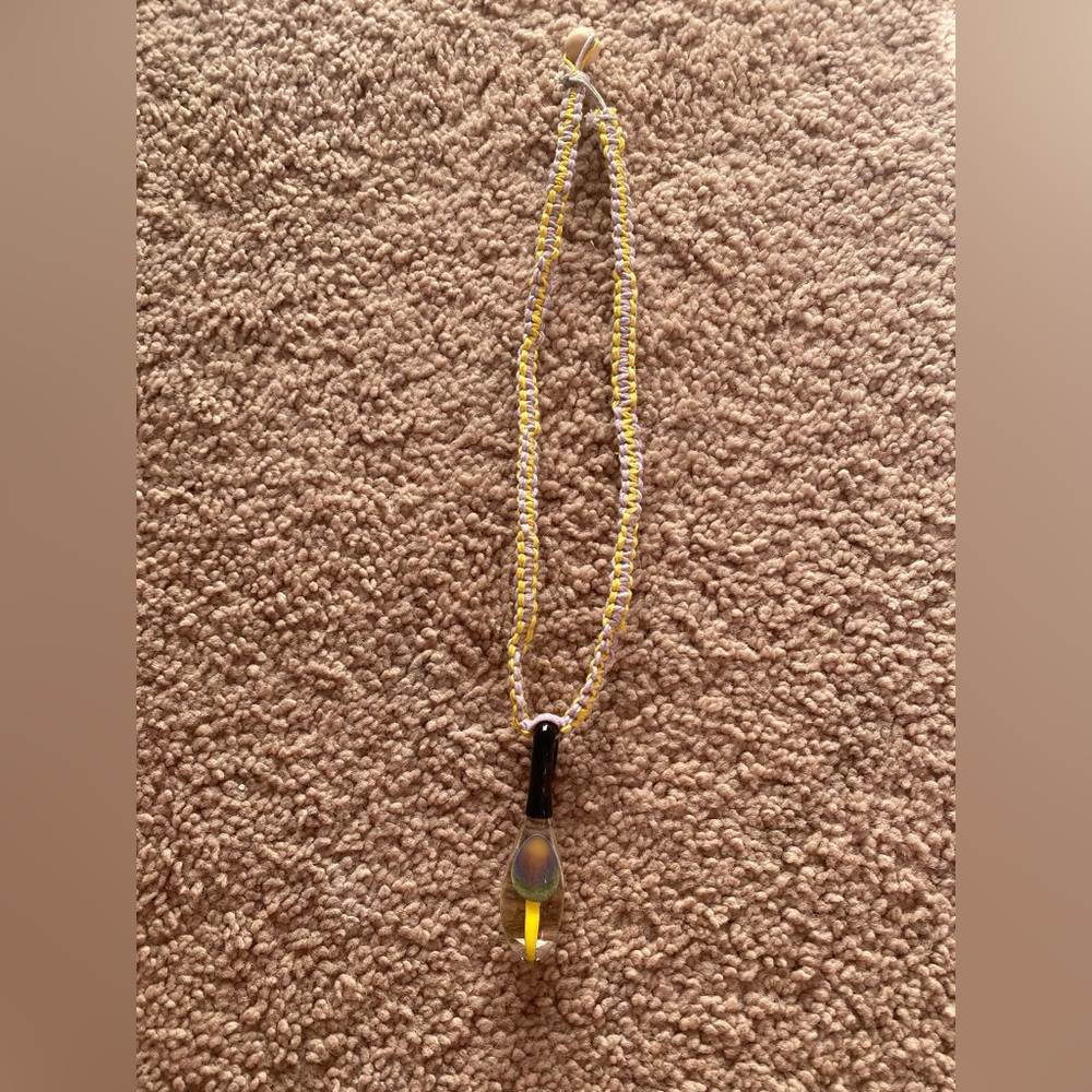 Mushroom pendant necklace.
